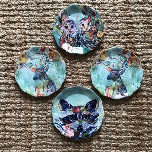 Anthropologie Starla Halfmann 4 Dessert Plates